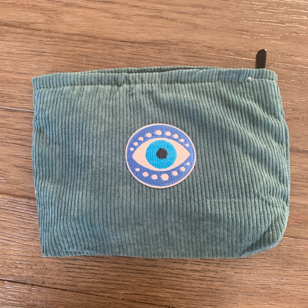 Corduroy Cosmetic Pouch with Eye Patch 
9”x 7 1/2” 6 available specify color - Picture 2 of 13